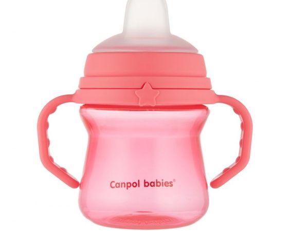 Canpol Babies Silikónový hrnček FirstCup 150ml, pink
