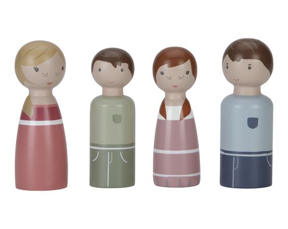 Sada drevených bábik Family Rosa