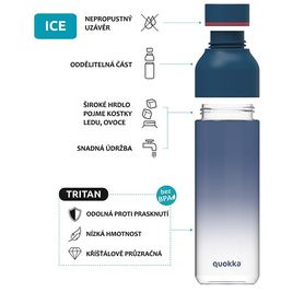 Plastová fľaša Ice Watercolor Leaves 840 ml