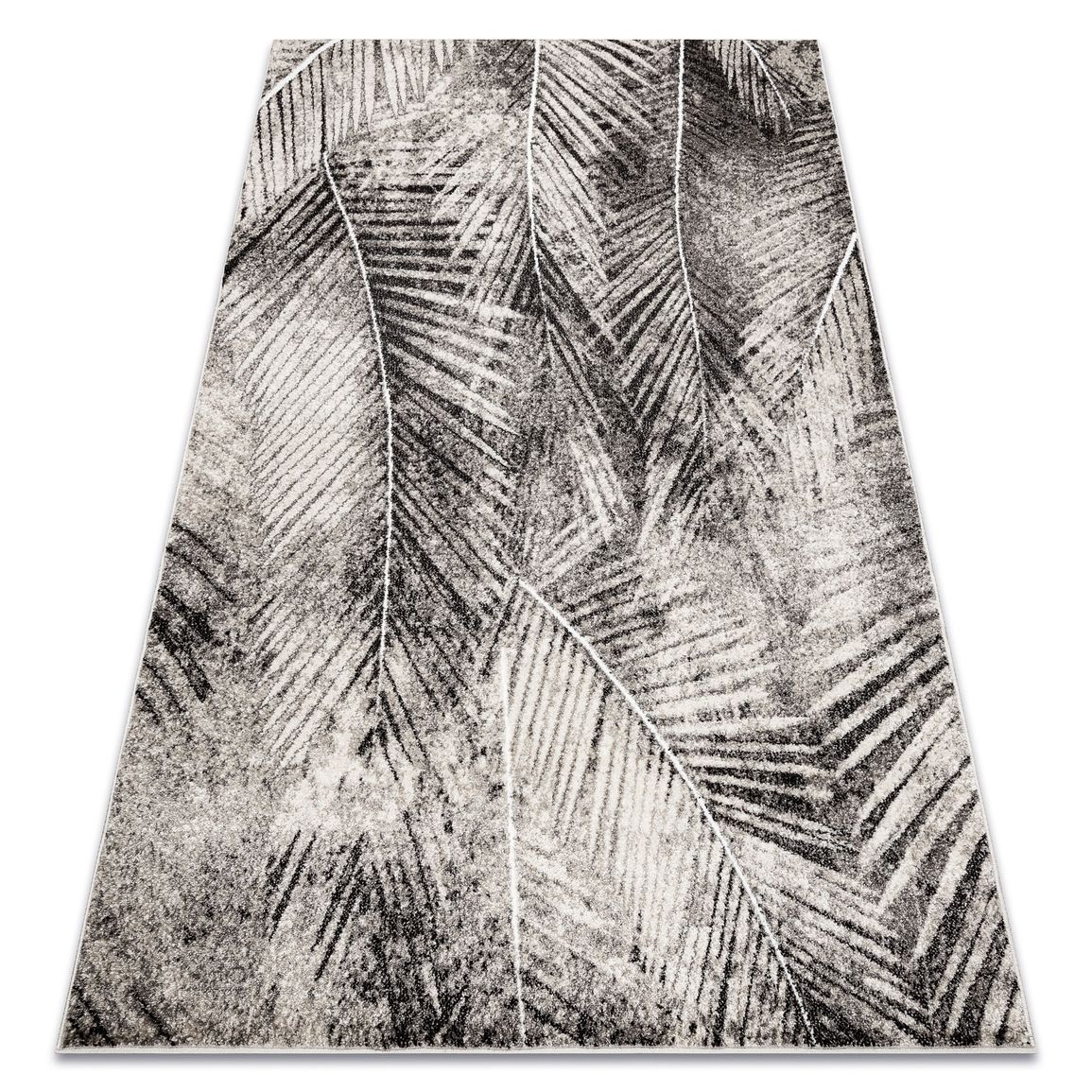 Moderný koberec MATEO 8035/944 Palmové listy, sivo - béžový