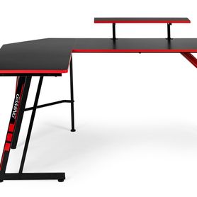 Rohový hrací/ počítačový stôl s policou