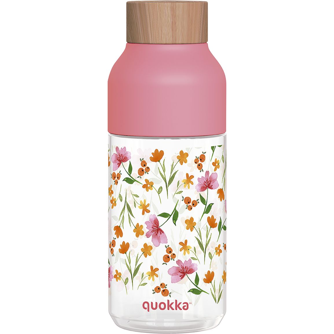 Plastová fľaša Ice Pink Flowers 570 ml