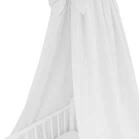 Ankras, bavlnený baldachýn nad postieľku biely