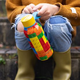 Nerezová termofľaša Solid Kids s pútkom Color Bricks 330 ml