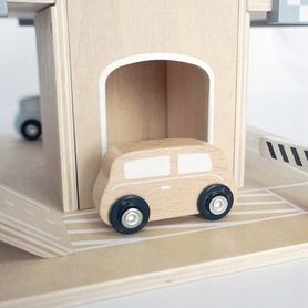 Veľká drevená garáž + autíčka, Eco Toys