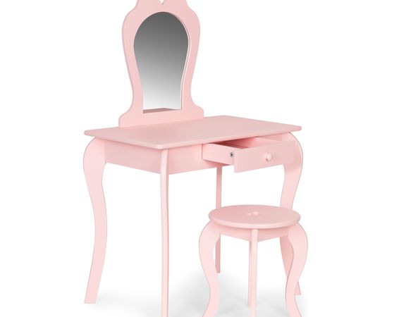 Veľký detský toaletný stolík so zrkadlom, Pink
