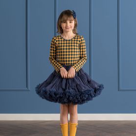 Detská dolly sukňa, granátová modrá