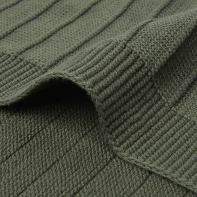 Jollein pletená deka 75x100 cm Pure Knit Leaf Green