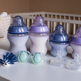 Sada dojčenských fľaštičiek C2N s kefou Purple