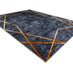 Prateľný koberec MIRO 51233.810 Geometrický - tmavosivý