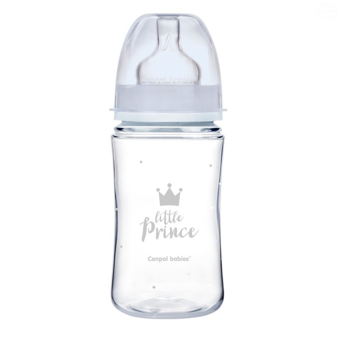 Canpol fľaša so širokým hrdlom Royal Baby Blue 240ml