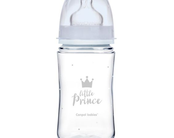 Canpol fľaša sa širokým hrdlom Royal Baby Blue 240ml