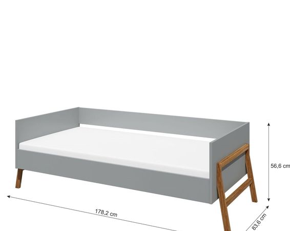 Detská posteľ Lotta grey, Junior 80x160