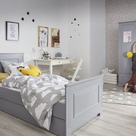 Detská posteľ Ines neutral grey, 90x200