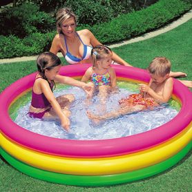 Veľký dúhový bazén pre deti INTEX, 147 cm