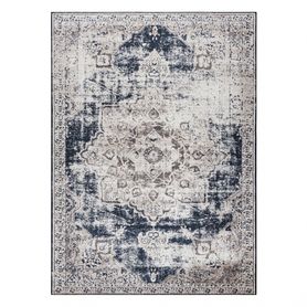 ANDRE 1090 Prateľlý koberec Ornament, protišmykový - béžový