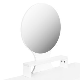 Jednoduchý toaletný stolík so zrkadlom a stoličkou