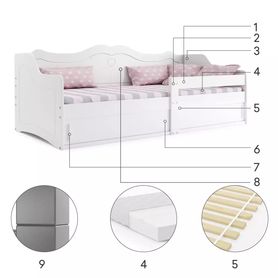 Detská posteľ Júlia s operadlom 80x160
