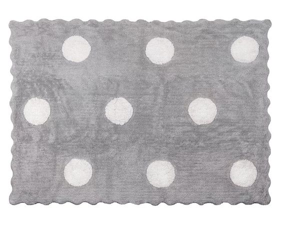 Detský prateľný koberec Dots grey 120x160
