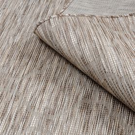 Šnúrkový koberec SIZAL PATIO 3069 vzor marocká mreža, plocho tkaný, béžový