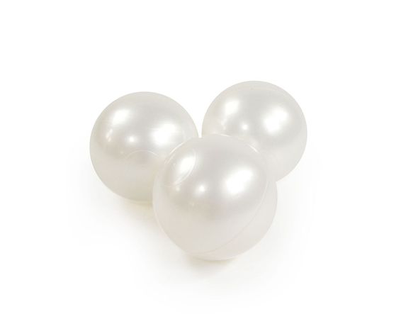 Guličky do bazénu 50ks - Biele perleťové