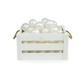 Guličky do bazénu 50ks - Biele perleťové