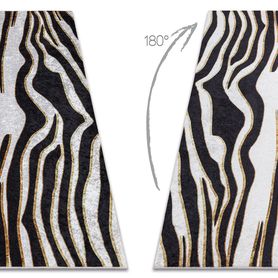 Prateľný koberec MIRO 52002.807 Zebra, protišmykový - krém / čierny