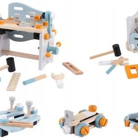 Multifunkčná sada nástrojov Eco Toys + 52 príslušenstiev,  modrá