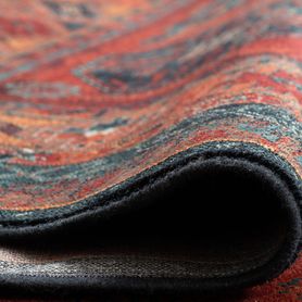Vlnený koberec OMEGA HARI Orientálny vzor, rubínovo - červený