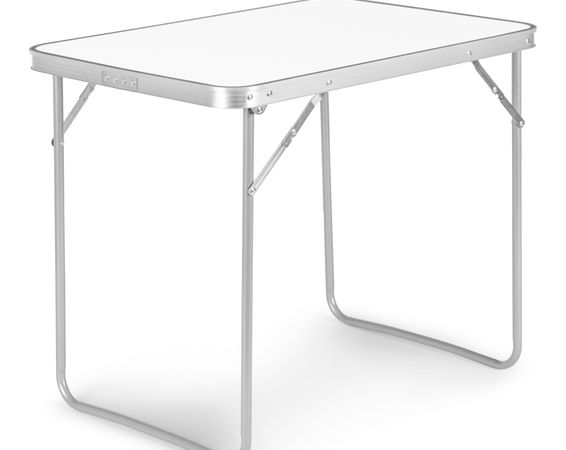 Turistický/ piknikový skladací stôl, 70x50cm, biely