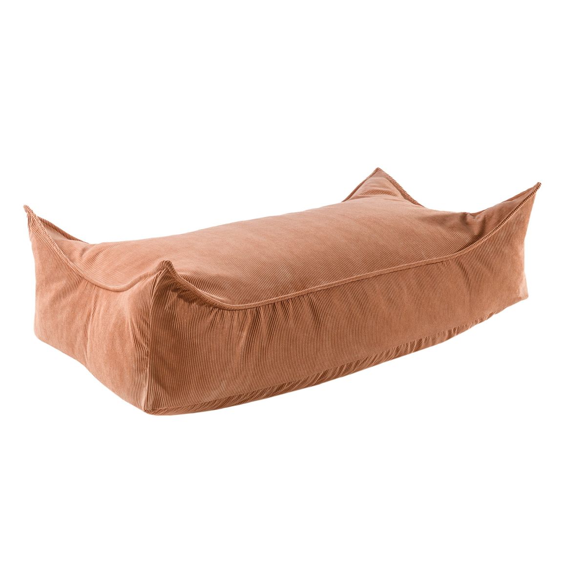 MeowBaby® menčestrový sedací vak obdĺžnik, tehlová farba