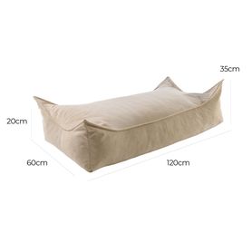 MeowBaby® menčestrový sedací vak obdĺžnik, piesková farba