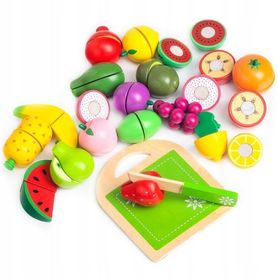 Drevené ovocie na krájanie Eco Toys, 20ks