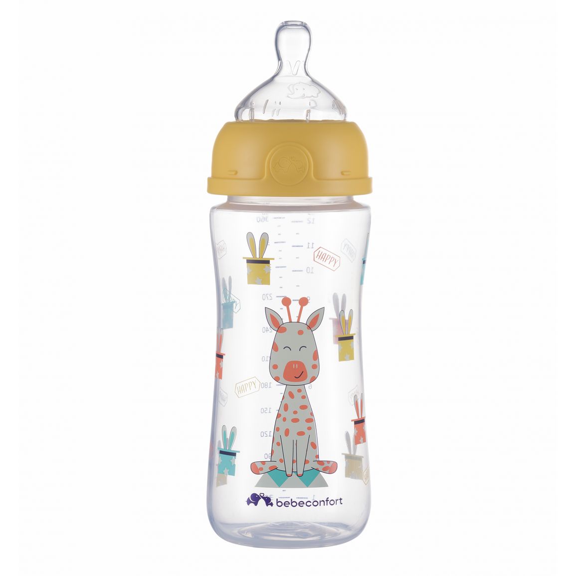 Dojčenská fľaša Emotion 360ml 6m + Yellow