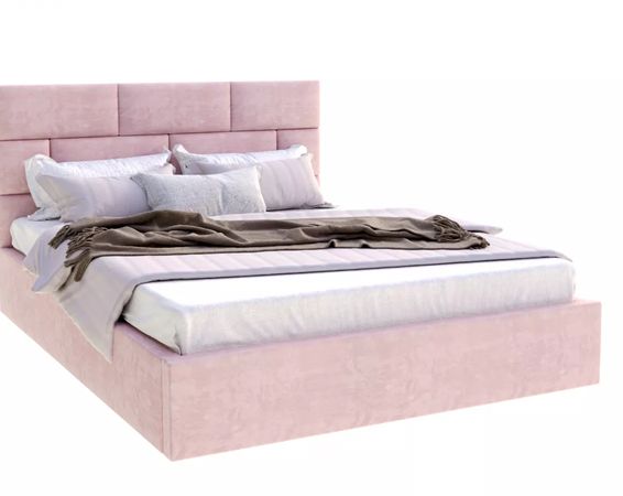 Čalunená posteľ- PASADENA TRINITY púdrovo ružová