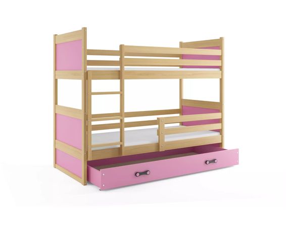 Poschodová detská posteľ RICO NATURAL 80x160 cm