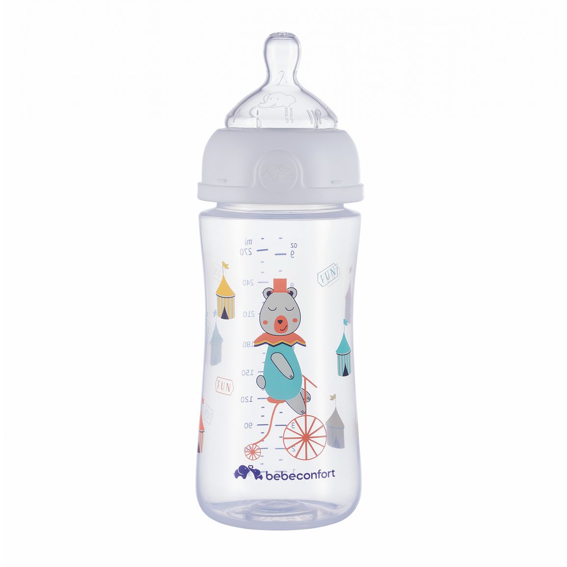 Dojčenská fľaša Emotion 270ml 0-12m White