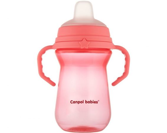 Canpol Babies Silikónový hrnček FirstCup 250ml, pink