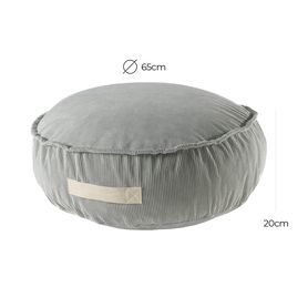 MeowBaby® okrúhly menčestrový sedací vak, sivá farba