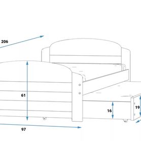 Dvojlôžková posteľ LILI GRAFIT 90x200 cm + matrace