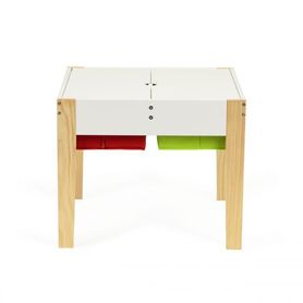 Drevený stolík pre deti, biely+2 stoličky