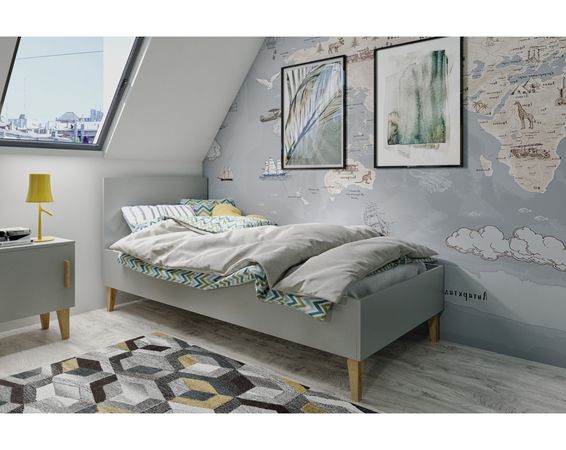 Detská posteľ Jacob sivá 80x180