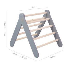 Drevený Montessori rebrík pre deti, Gray