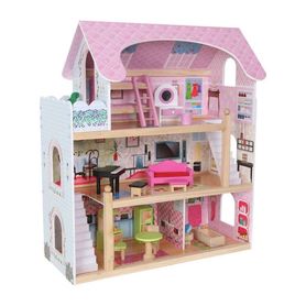 Eco Toys Rozprávkový drevený domček pre bábiky 4110