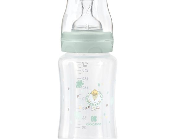 Dojčenská fľaša 240ml 3m+ Jungle King Mint