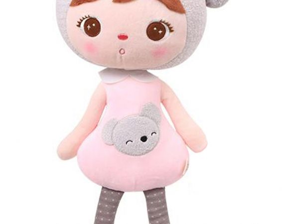 Metoo bábika Koala XL, sivá/ružová