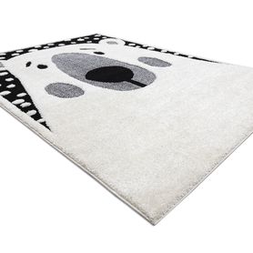 Detský koberec JOY Teddy krémovo / čierny