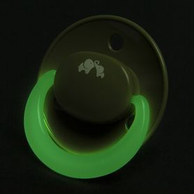 Cumlík silikónový symetrický svietiaci 2ks 0m+ Sand/Green