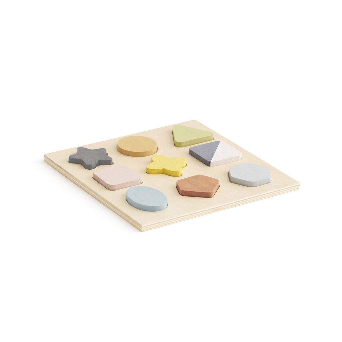 Drevené puzzle geometrické tvary Kids Concept
