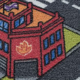 Protišmykový detský koberec REBEL ROADS 97 Metropola, sivý